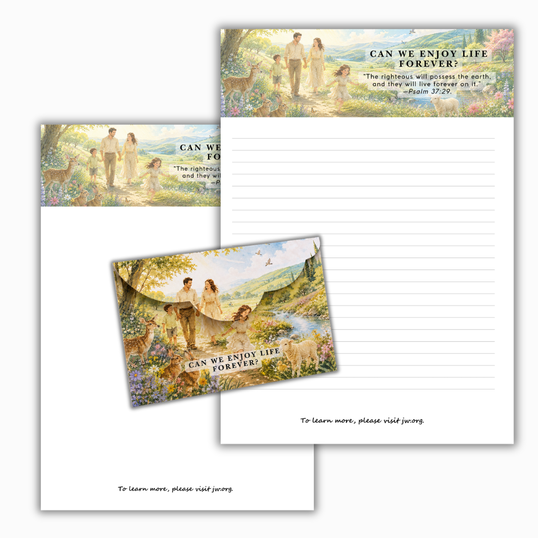Printable Letter Writing Pad & Envelope Set – Enjoy Life Forever (Set of 3) | Instant Download | Printable Stationery | A4 PDF | Digital Letter Paper