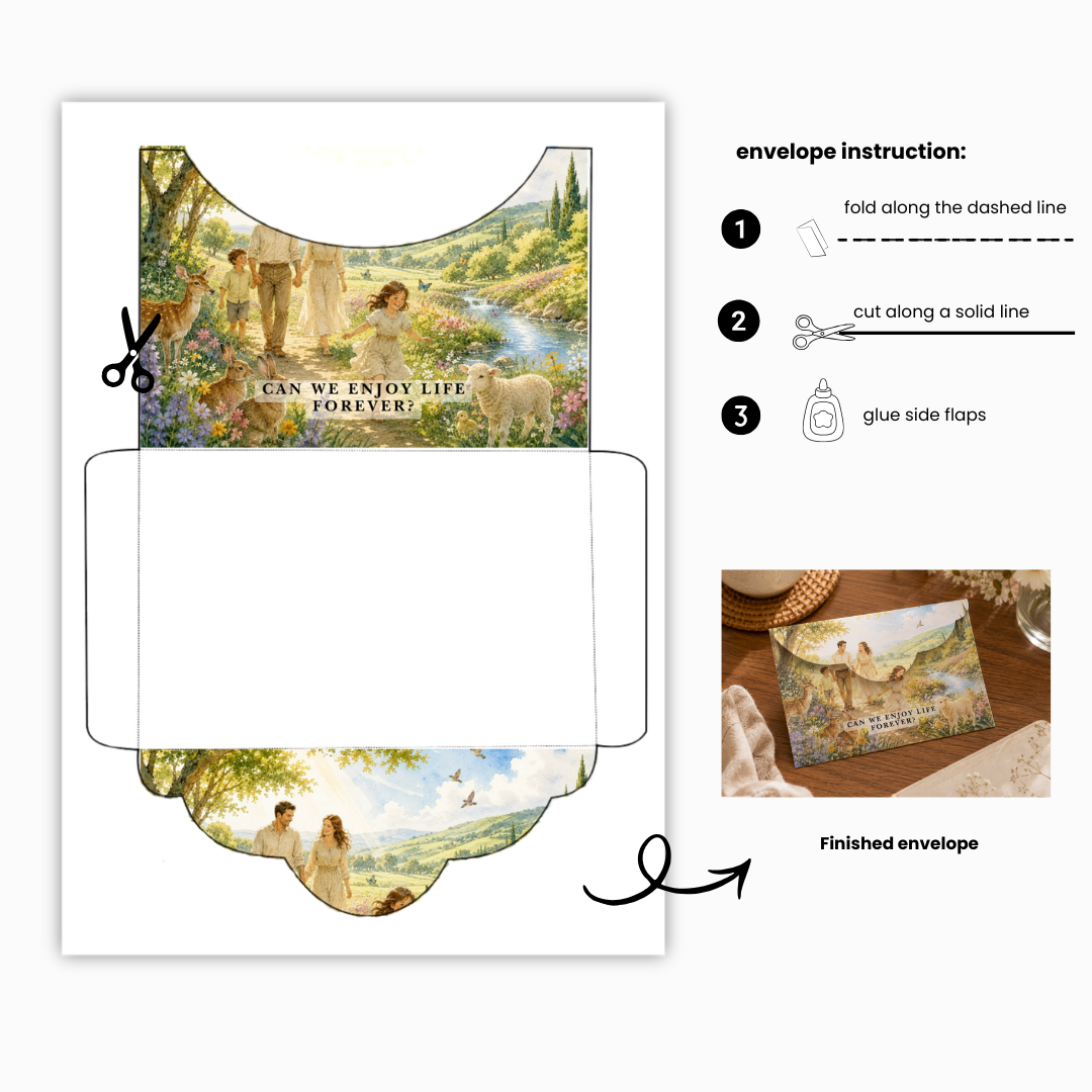 Printable Letter Writing Pad & Envelope Set – Enjoy Life Forever (Set of 3) | Instant Download | Printable Stationery | A4 PDF | Digital Letter Paper