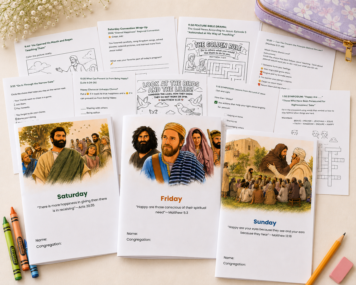 FREE 2026 "Eternal Happiness" Regional Convention Kids Activity Workbook (Printable PDF)