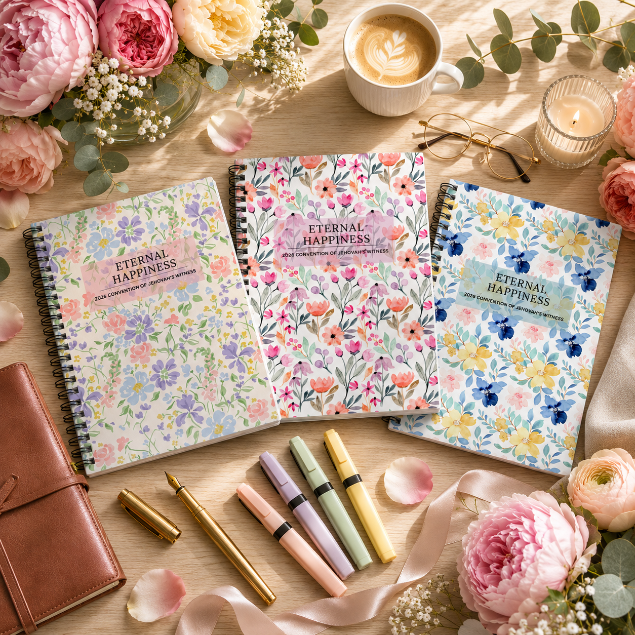 Eternal Happiness 2026 Convention Journal | Premium Floral Edition 🌸🌸🌸