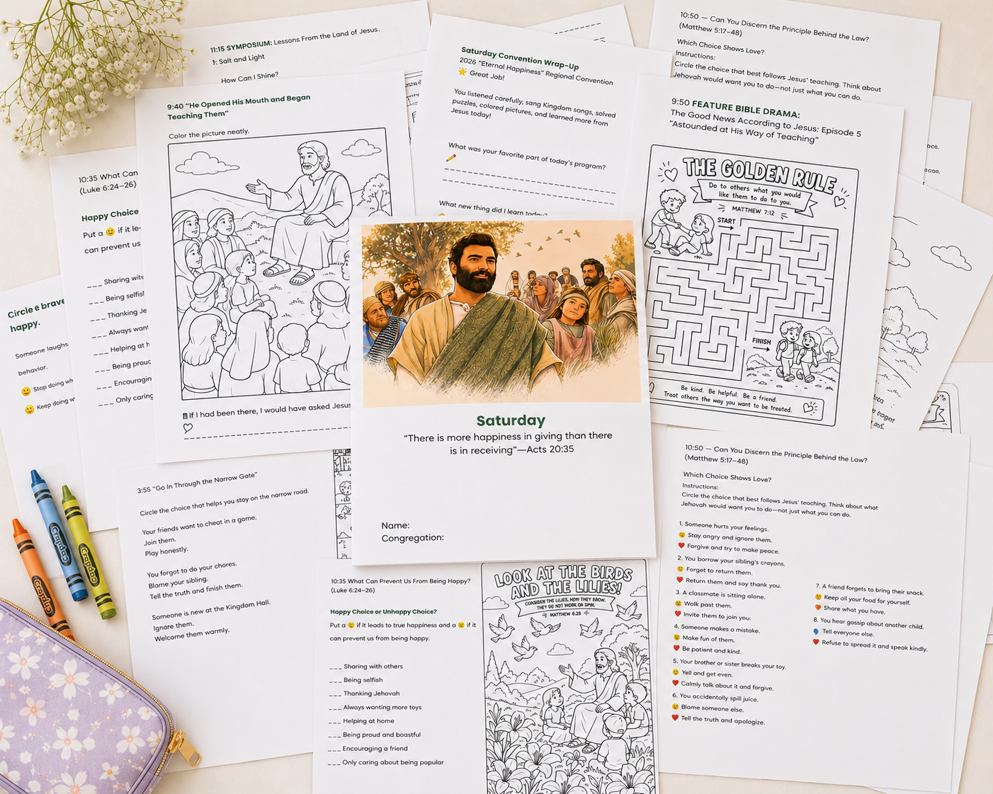 FREE 2026 "Eternal Happiness" Regional Convention Kids Activity Workbook (Printable PDF)