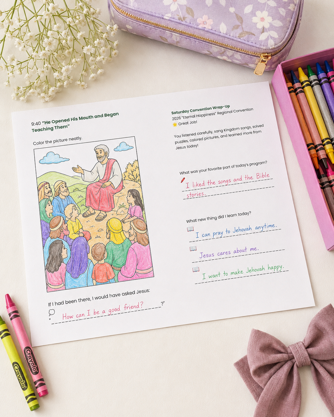 FREE 2026 "Eternal Happiness" Regional Convention Kids Activity Workbook (Printable PDF)