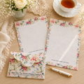 Printable Letter Writing Pad & Envelope Set – Floral Edition (Set of 3) | Instant Download | Printable Stationery | A4 PDF | Digital Letter Paper