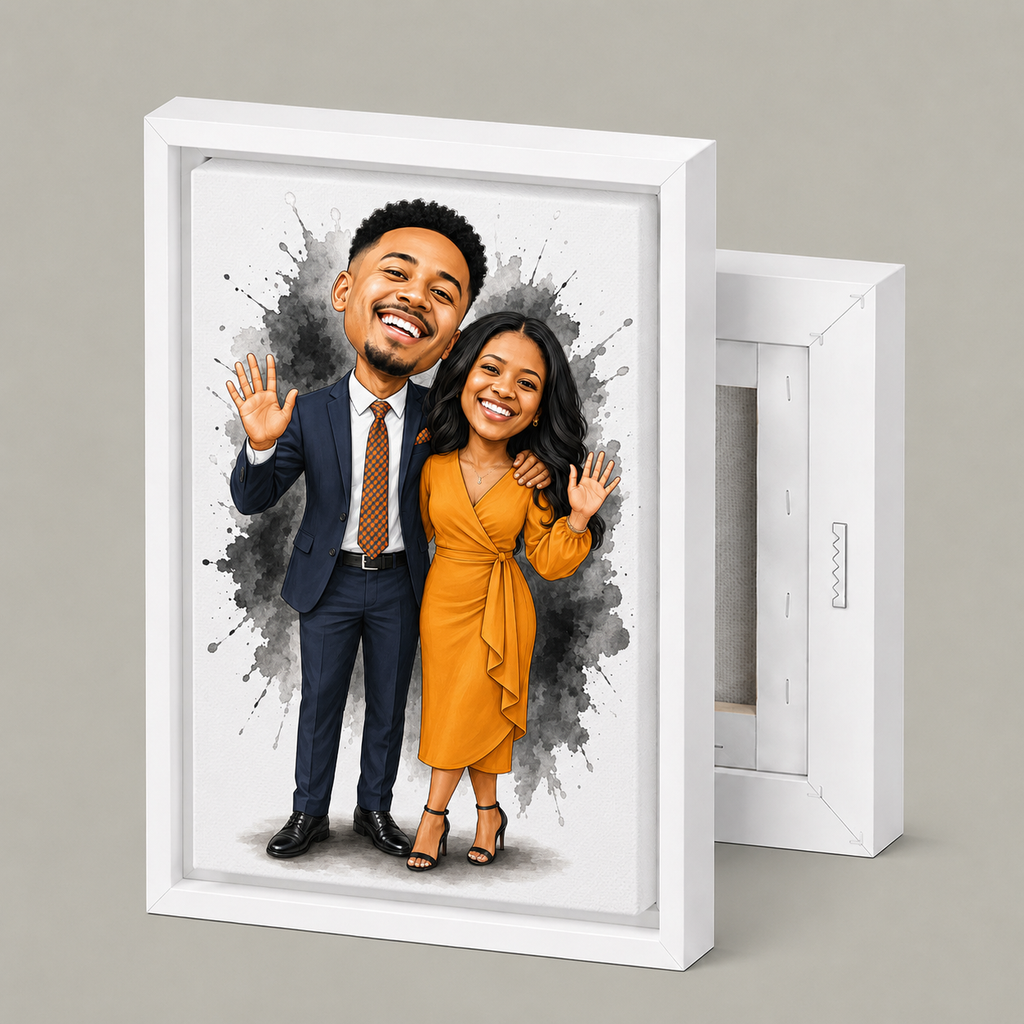 Custom Caricature from Your Photo | Personalized Mug, Framed Print, Tumbler & Water Bottle